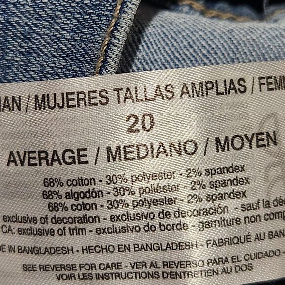 Gloria Vanderbilt Amanda jeans Size 20W Blue Bootcut. New - Picture 16 of 16